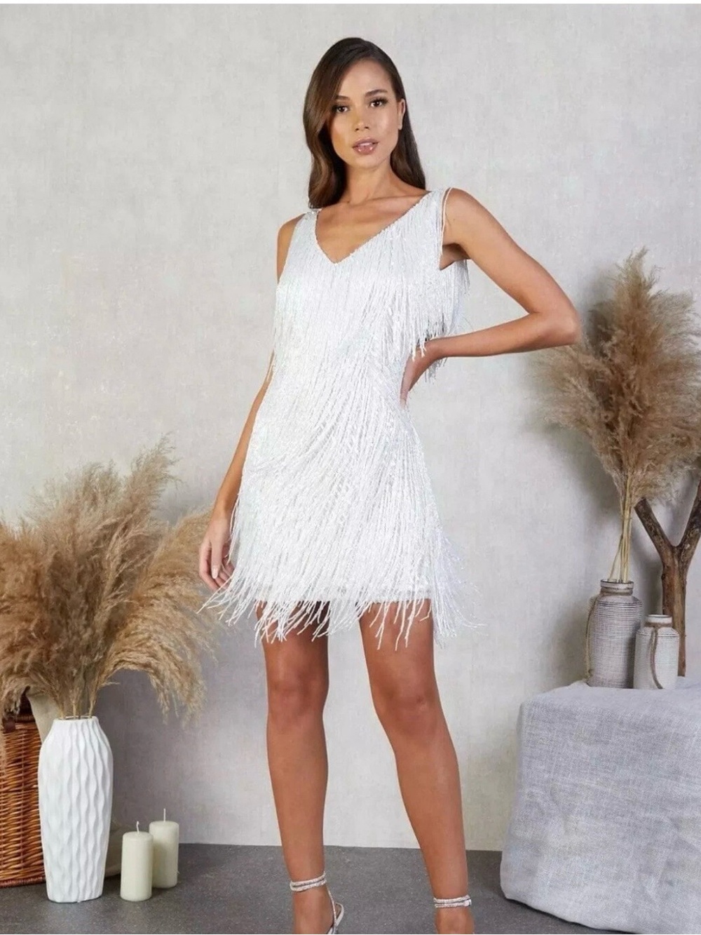 Nadine Merabi Sadie Fringe Dress - XS - NWT